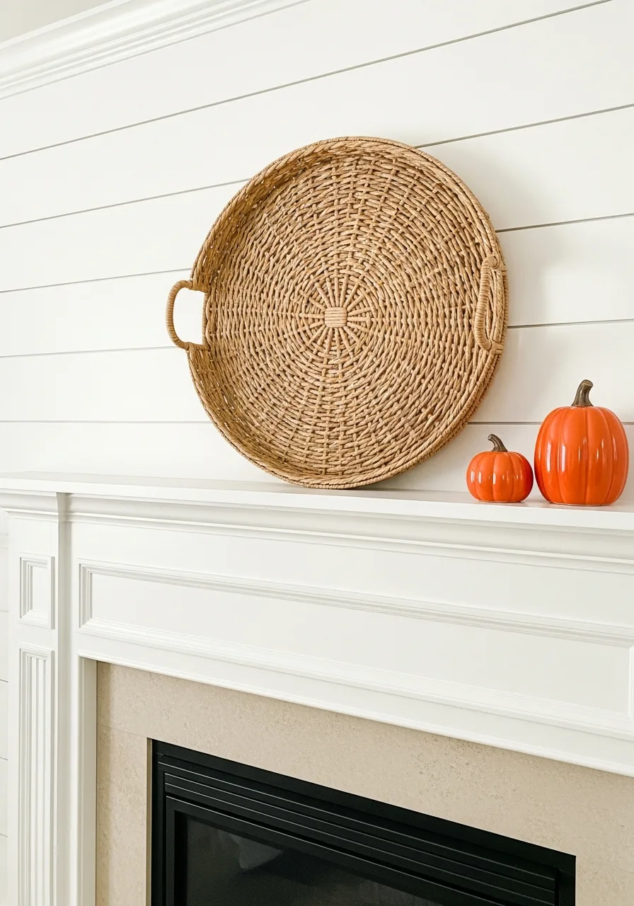 43. Round Rattan Tray Backdrop
