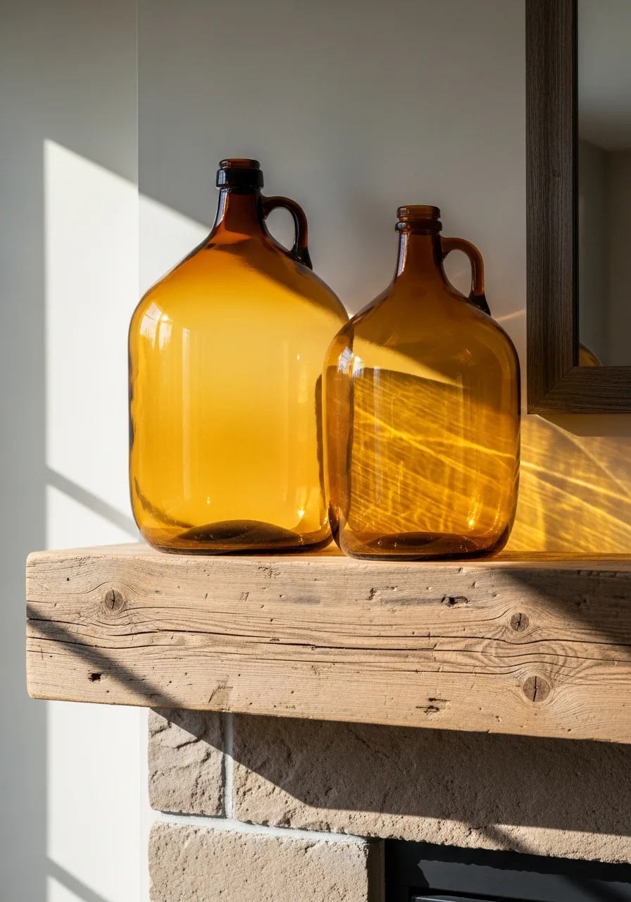 5. Oversized Amber Glass Bottles