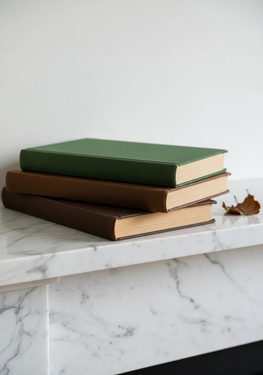7. Stacked Vintage Linen Books