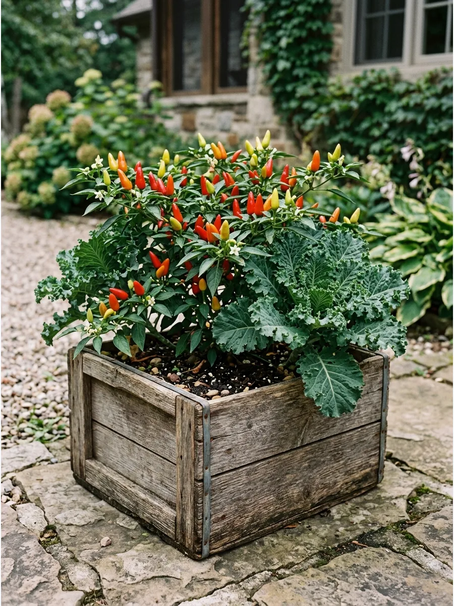 14. Ornamental Pepper and Kale