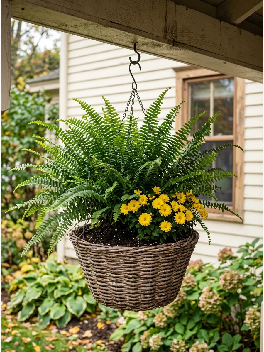 26. Fall Fern and Mum