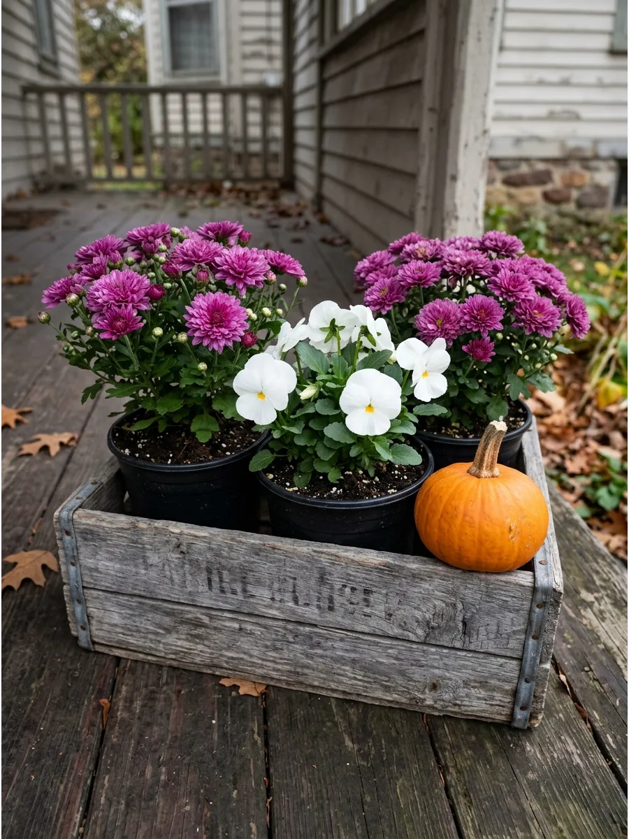 41. Rustic Wooden Crate Display