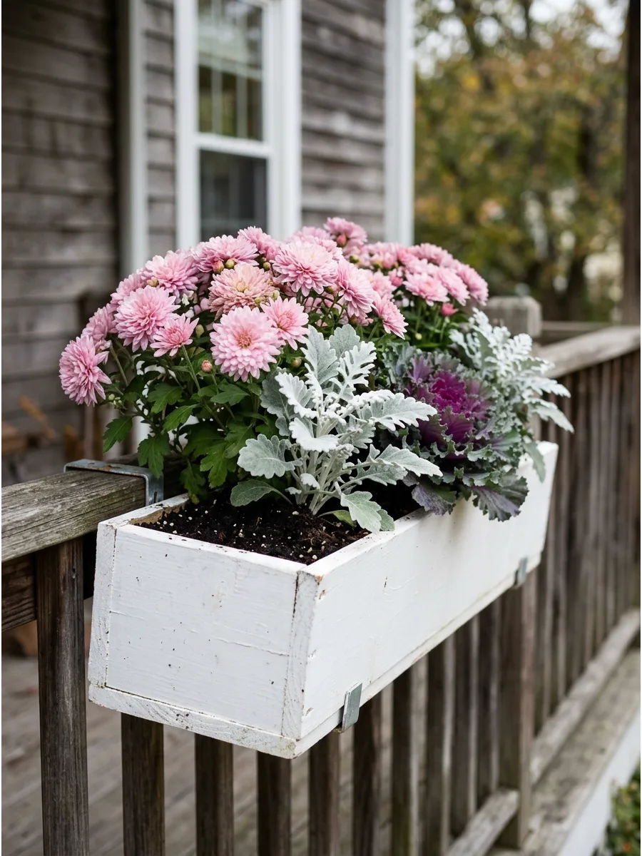 44. Soft Pink and Silver Planter