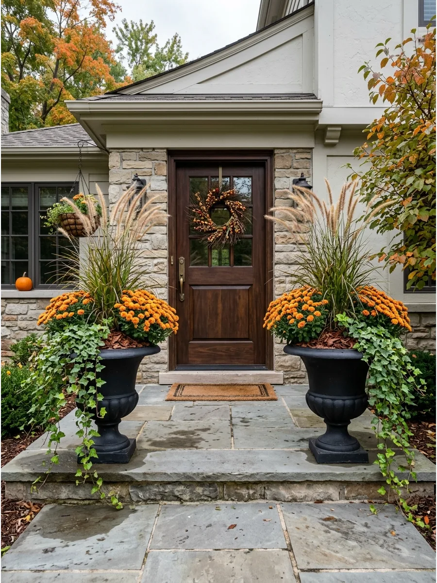 45. Matching Symmetrical Entry Planters