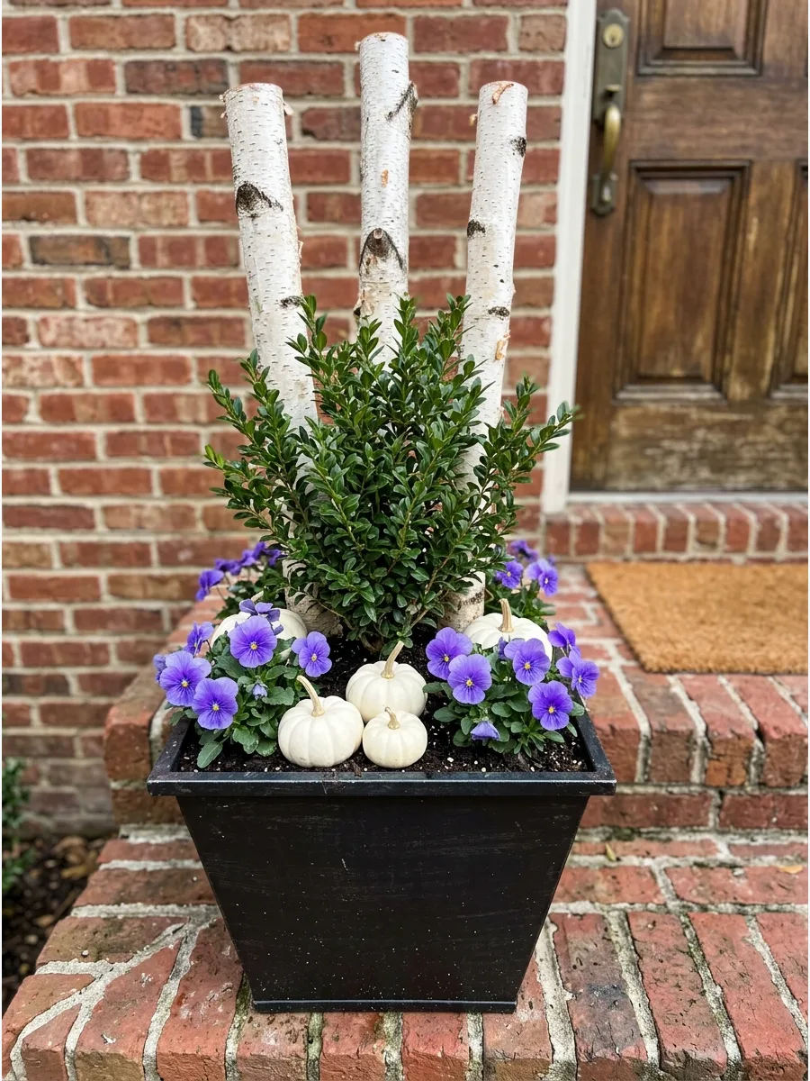 50. Seasonal Transition Evergreen Planter