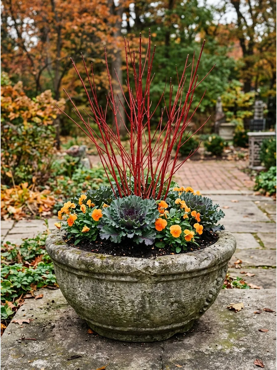 6. Red Twig Dogwood Planter