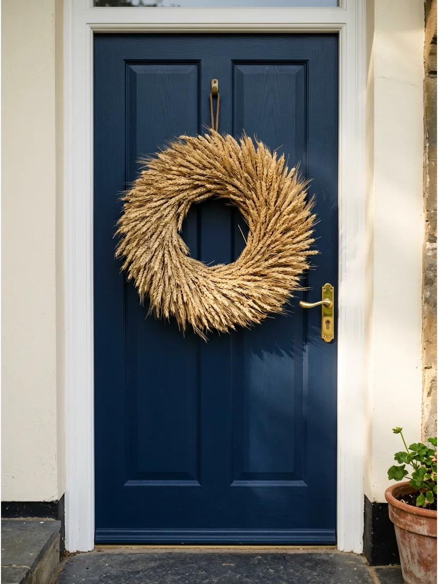 1. Golden Harvest Wheat Wreath