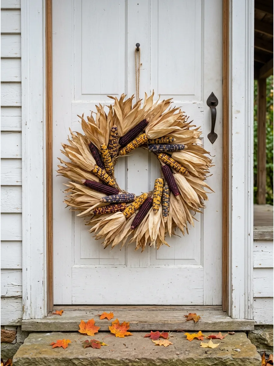20. Indian Corn Husk Wreath