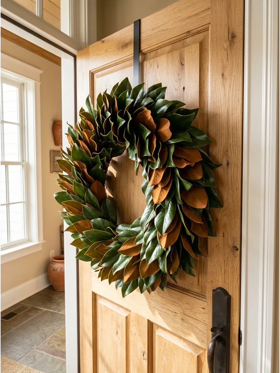 3. Glossy Magnolia Leaf Circle