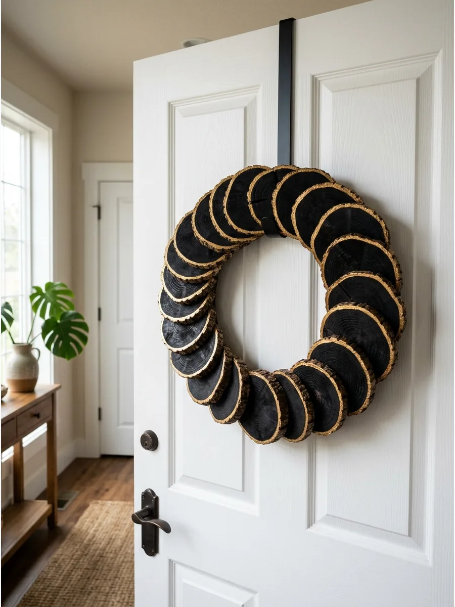 32. Charred Wood Gold Wreath