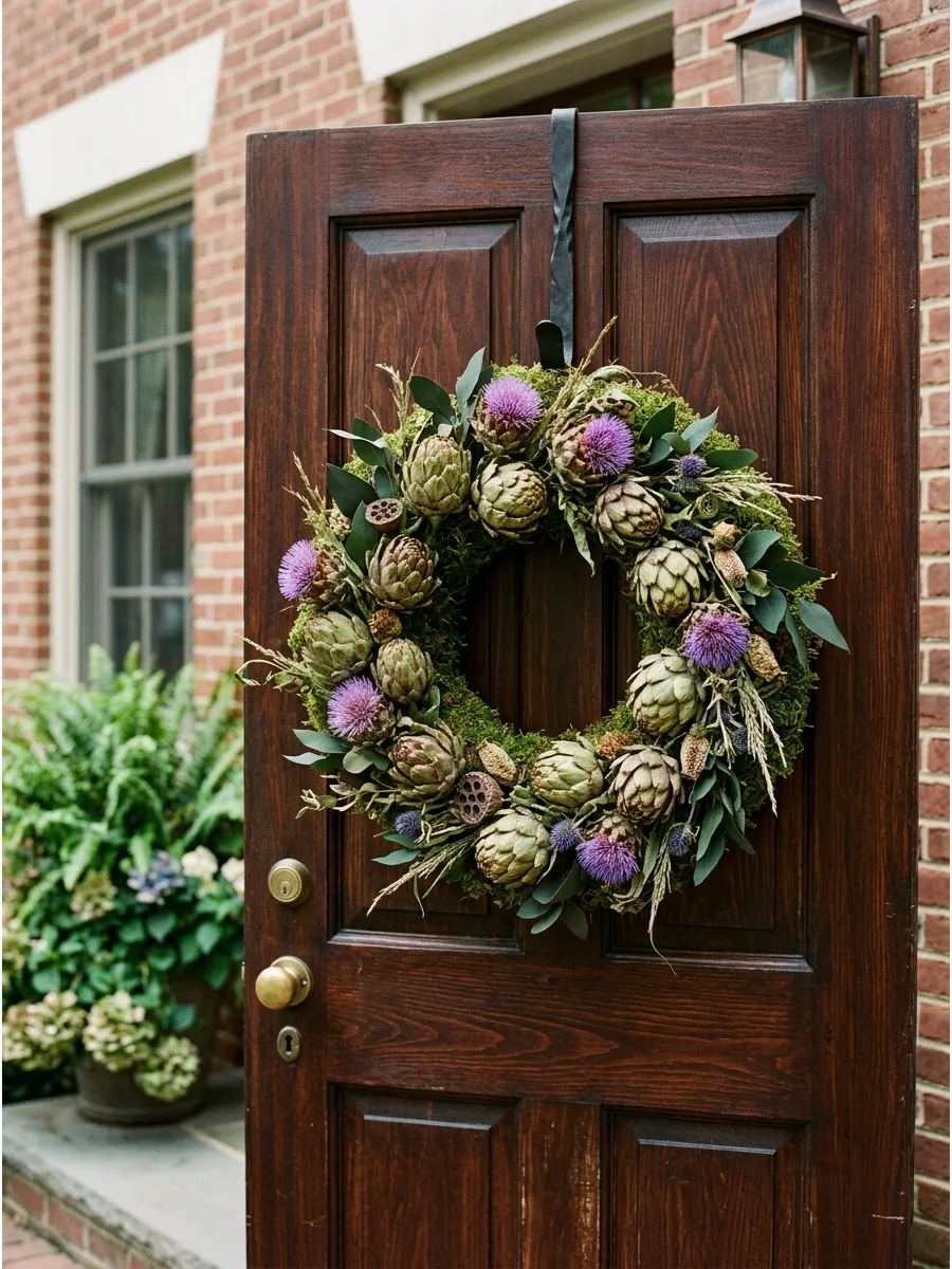 35. Dried Artichoke Thistle Wreath