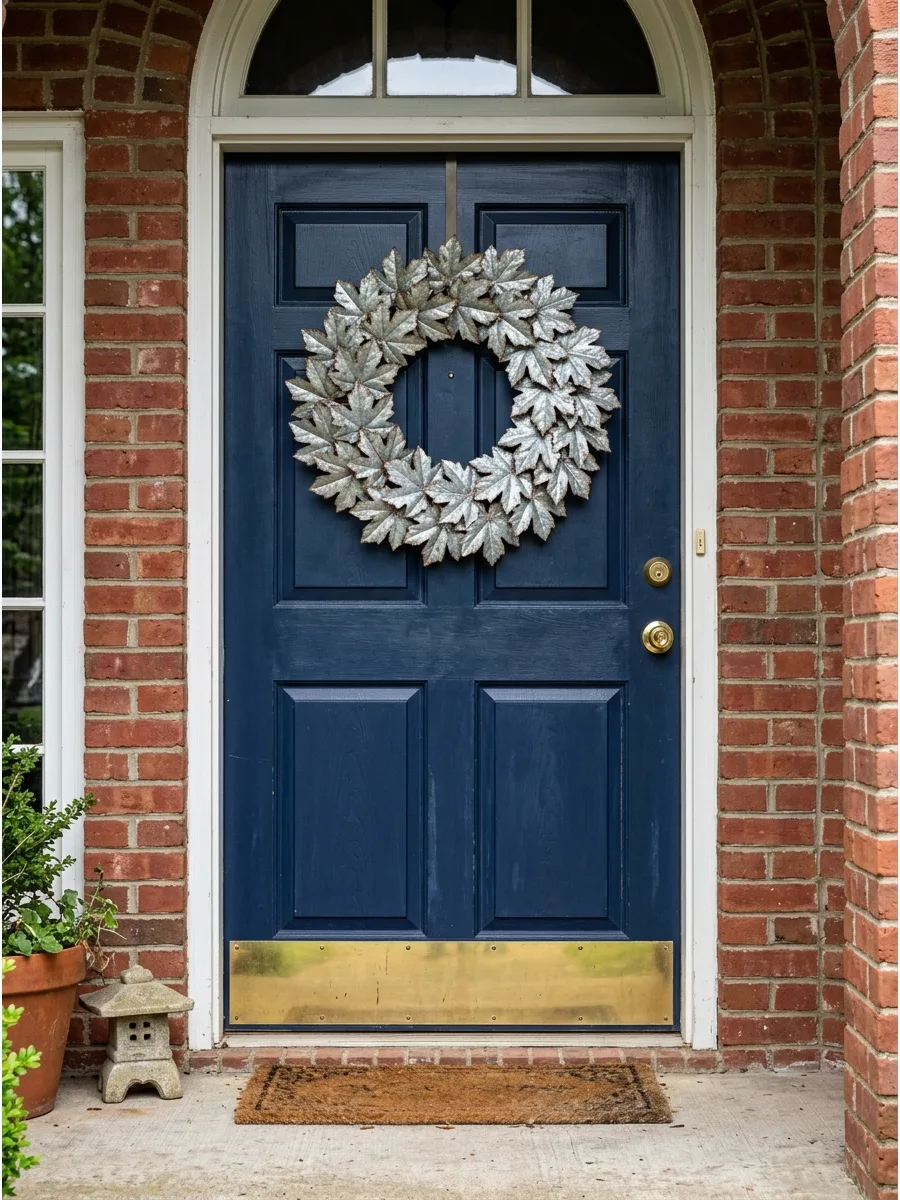 49. Galvanized Metal Leaf Wreath