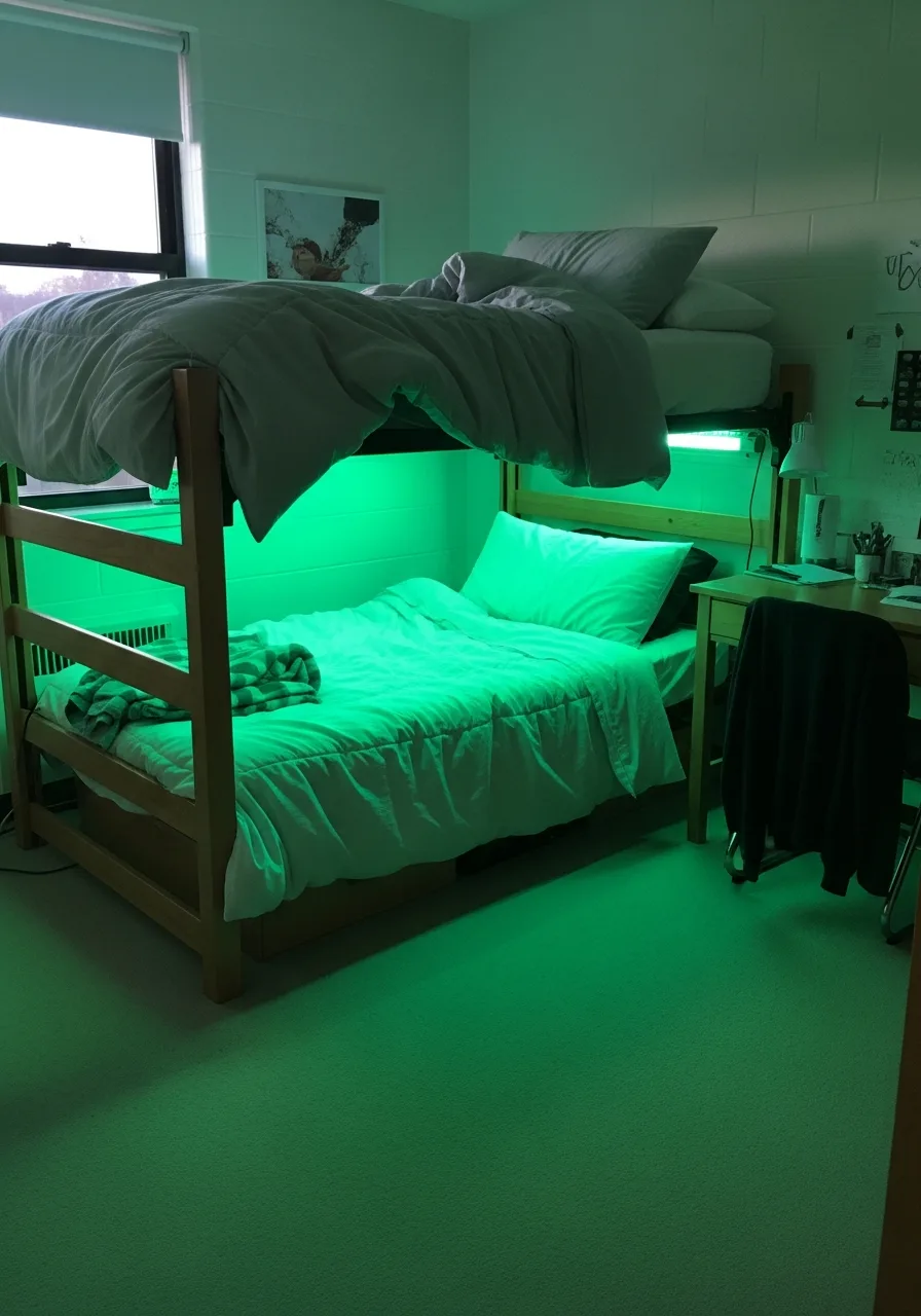 21. Green LED Dorm Setup