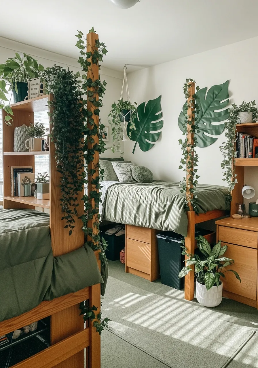 9. Green Dorm With Plants