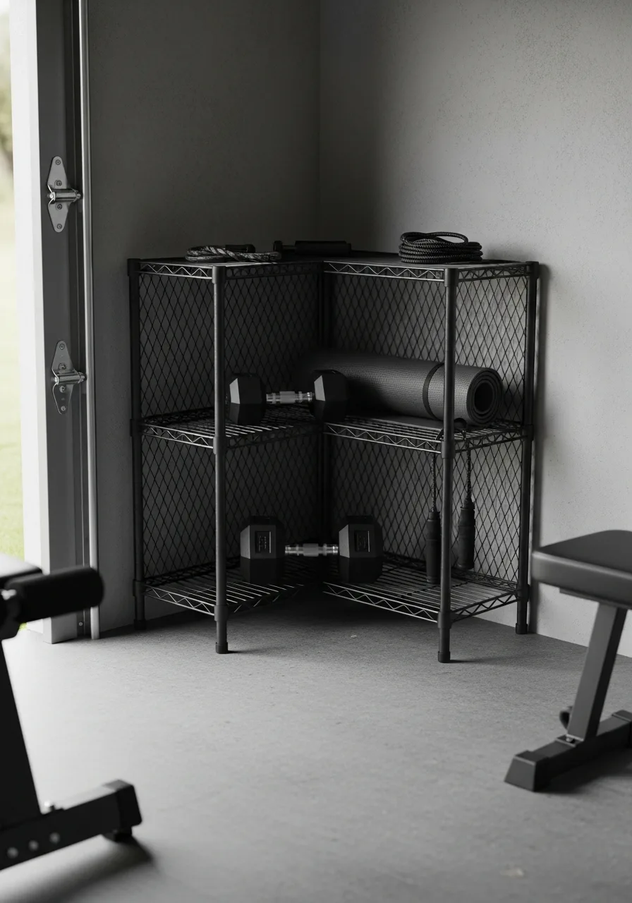 45. Corner Wire Shelving