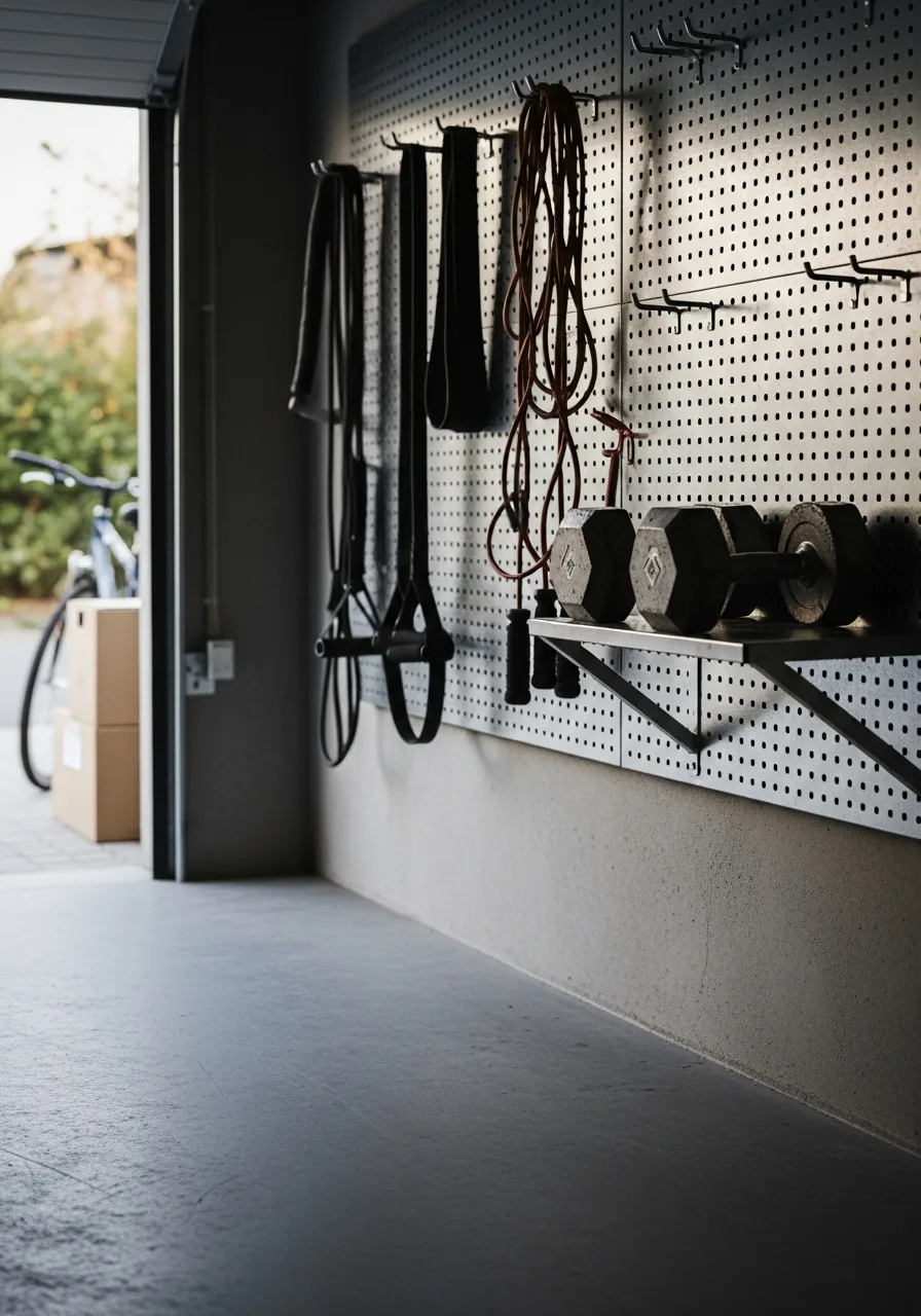 5. Metal Pegboard Wall