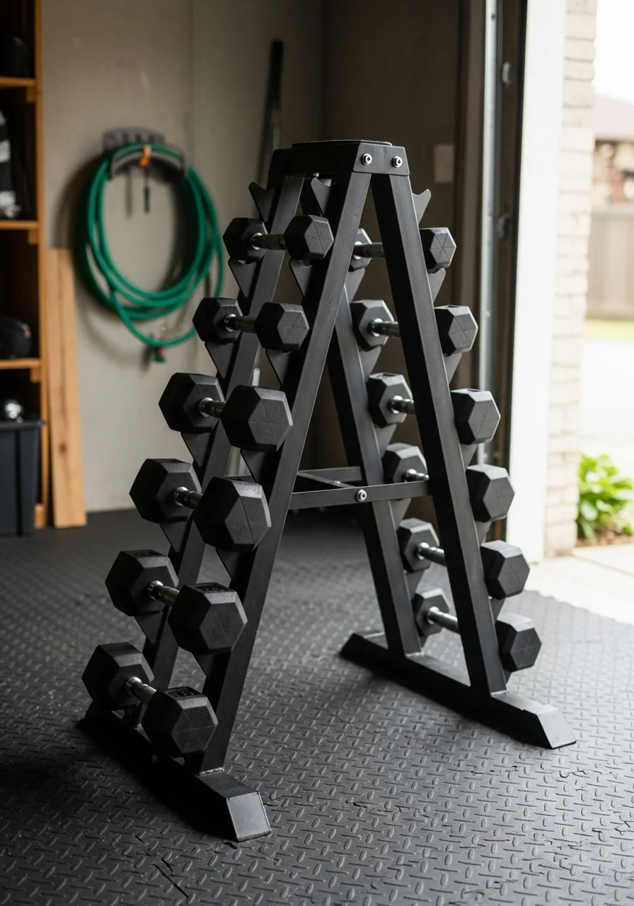 6. Vertical Dumbbell Rack