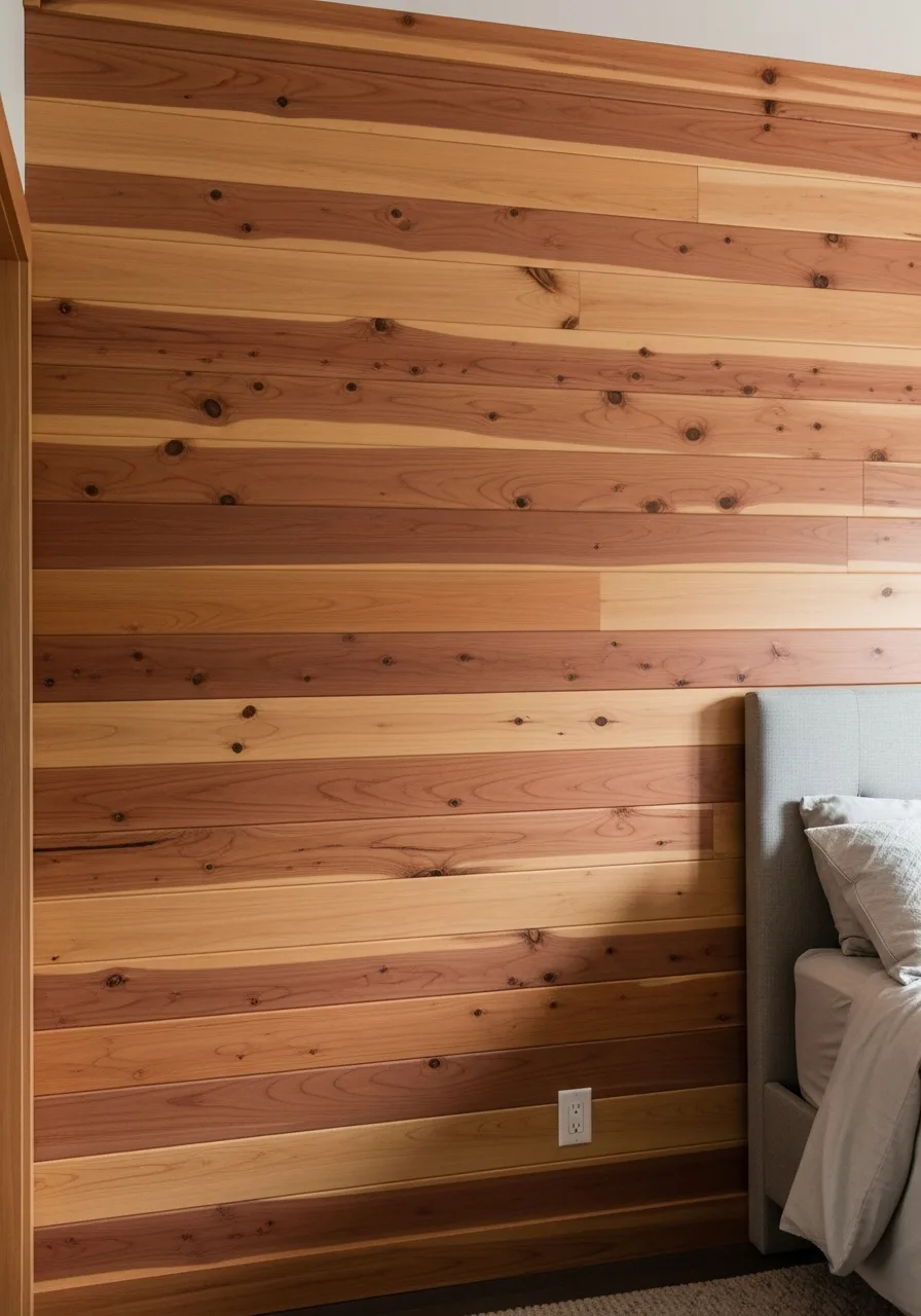 16. Cedar Plank Accent Walls