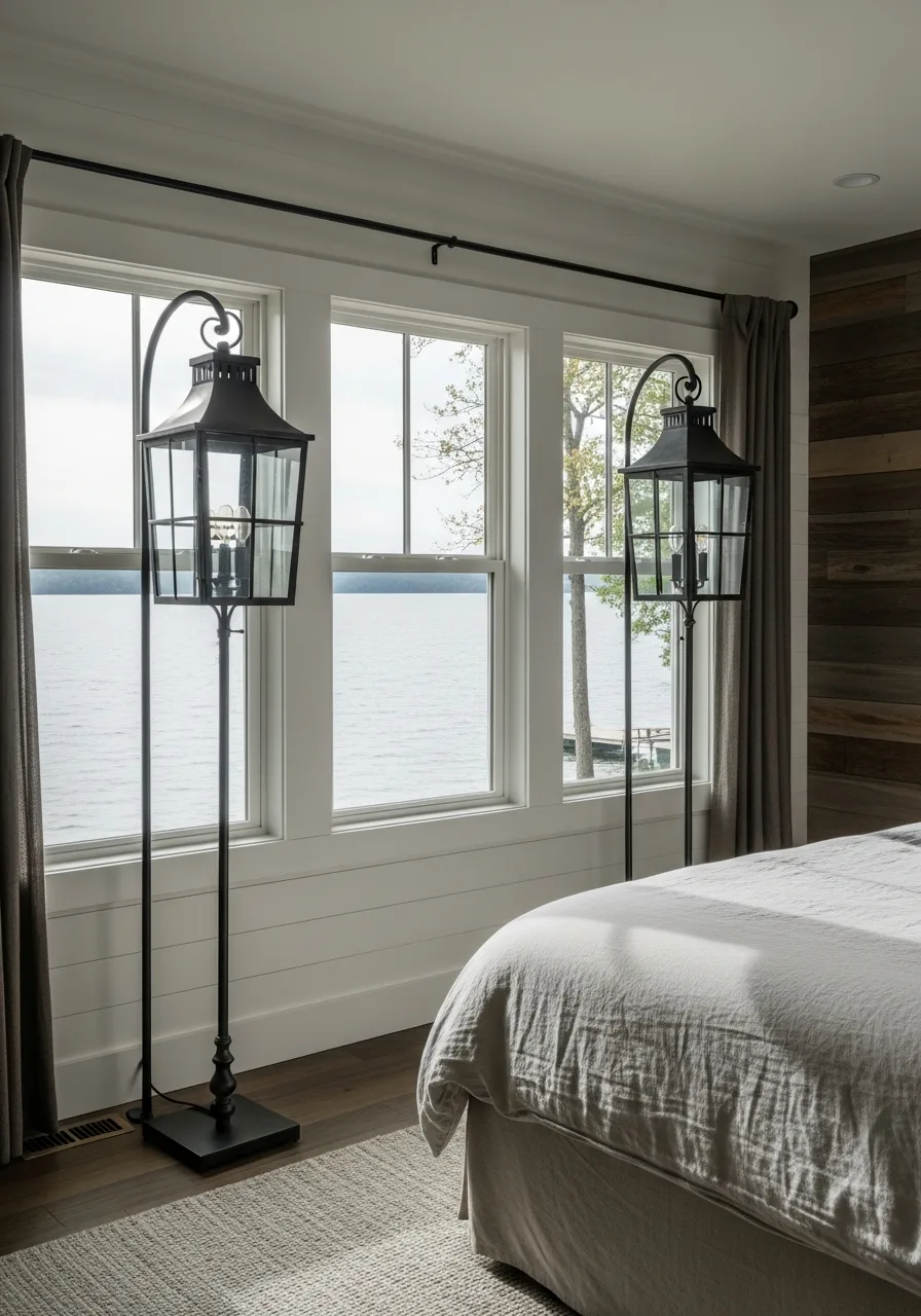 19. Iron Lantern Floor Lamps
