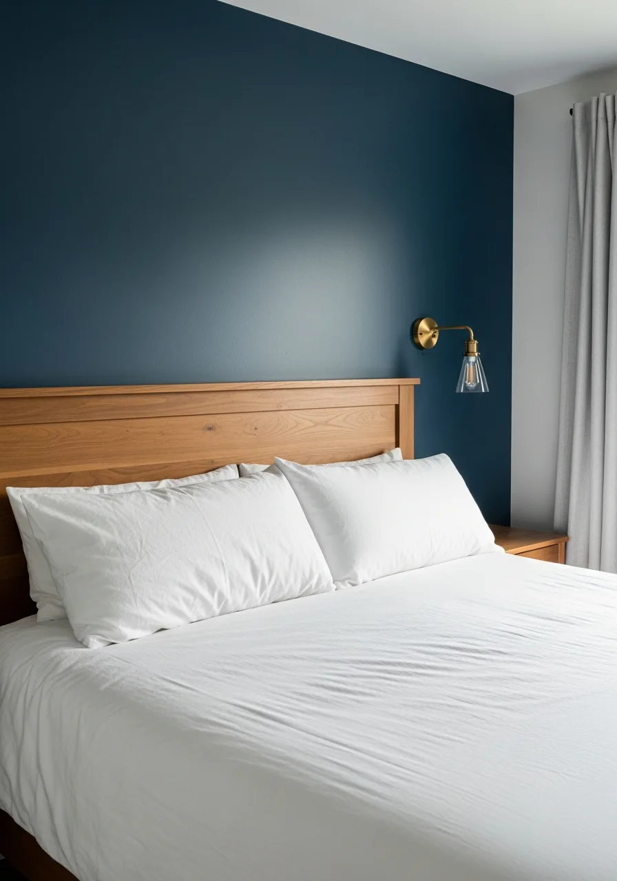 2. Deep Navy Accent Walls