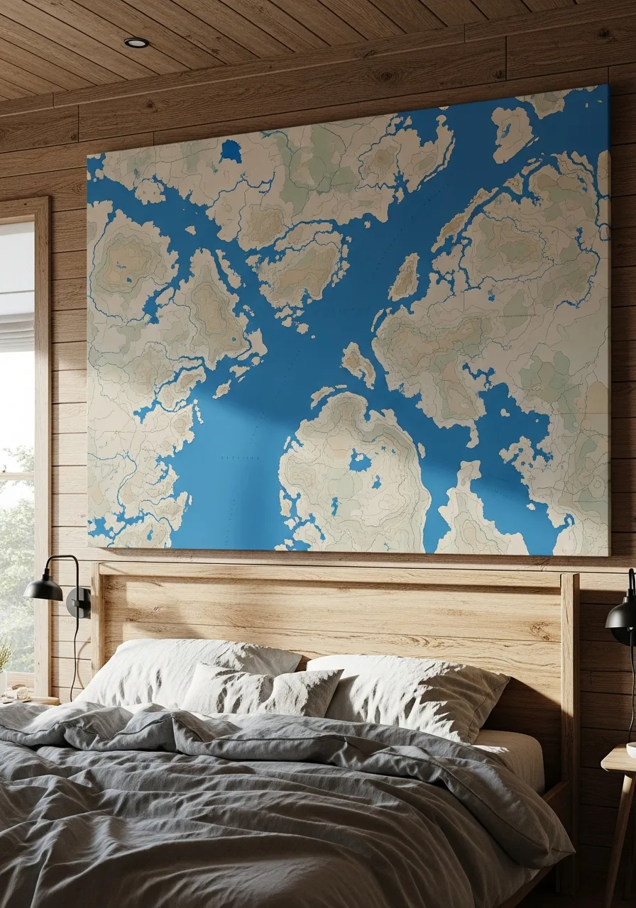 23. Canvas Wall Map Murals