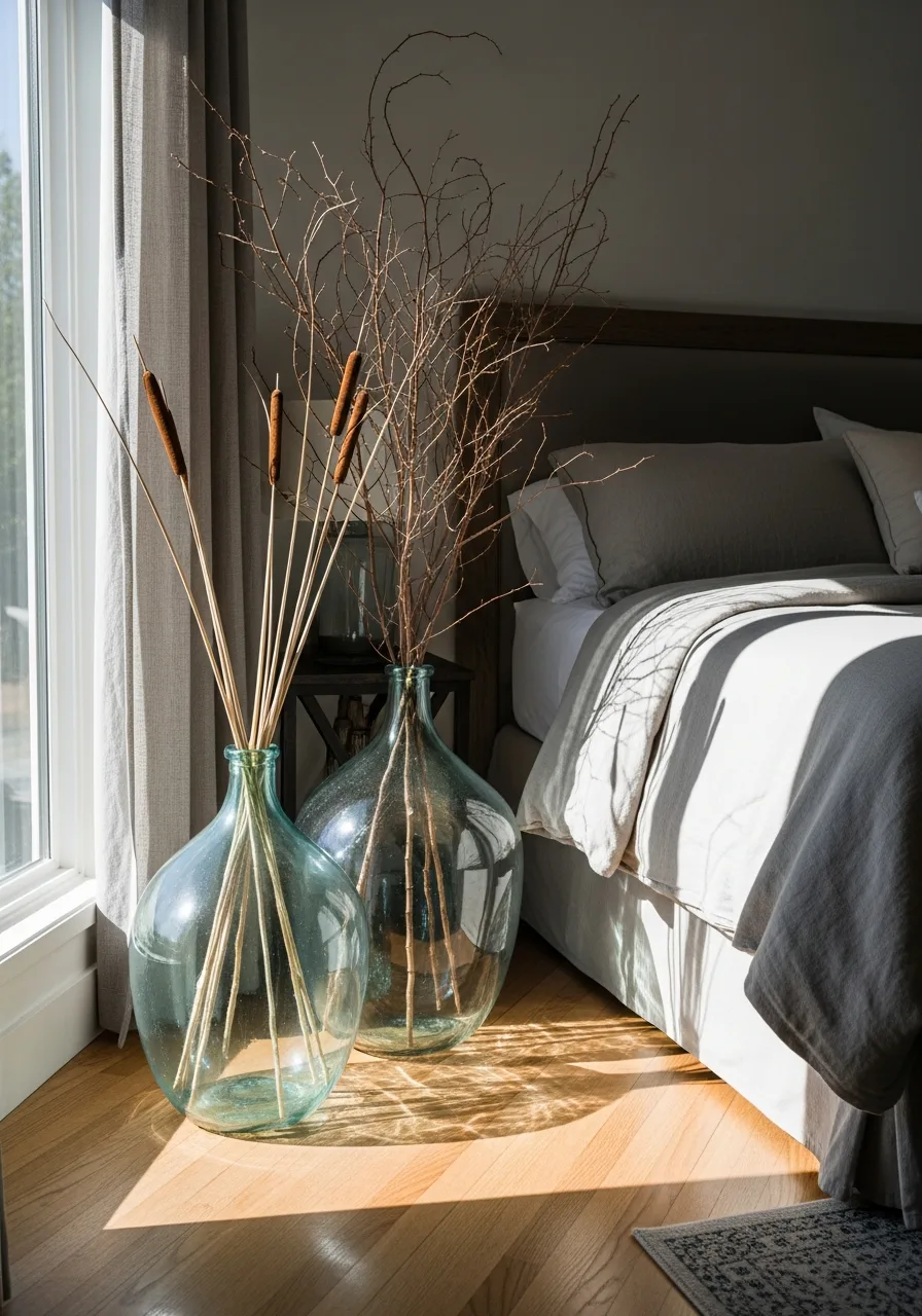 27. Glass Jug Floor Vases