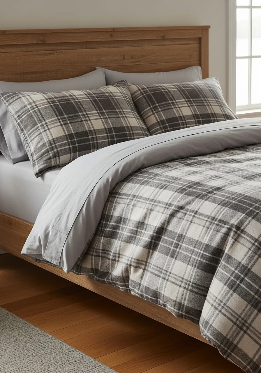 28. Plaid Flannel Sheet Sets