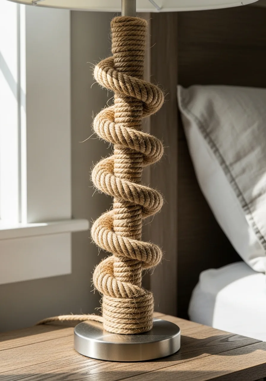 29. Rope Wrapped Bedside Cords