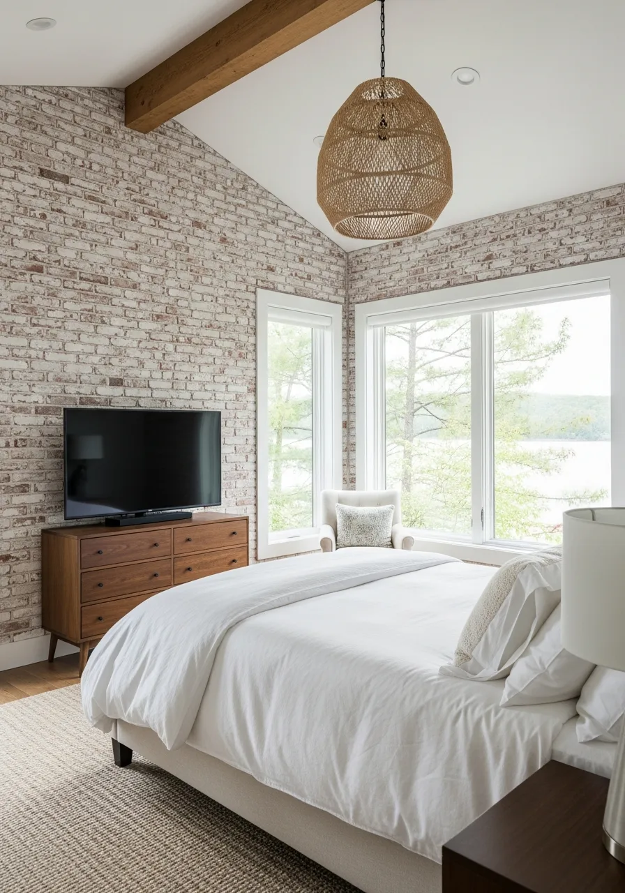34. Exposed Brick Accent Walls