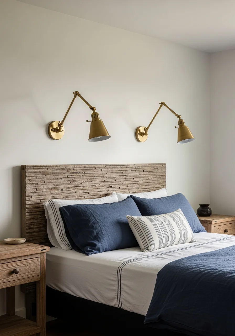 39. Brass Swing Arm Sconces