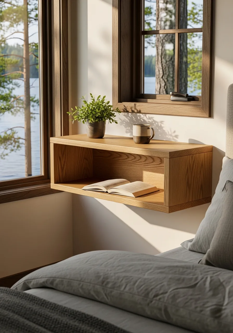 8. Floating Bedside Shelves