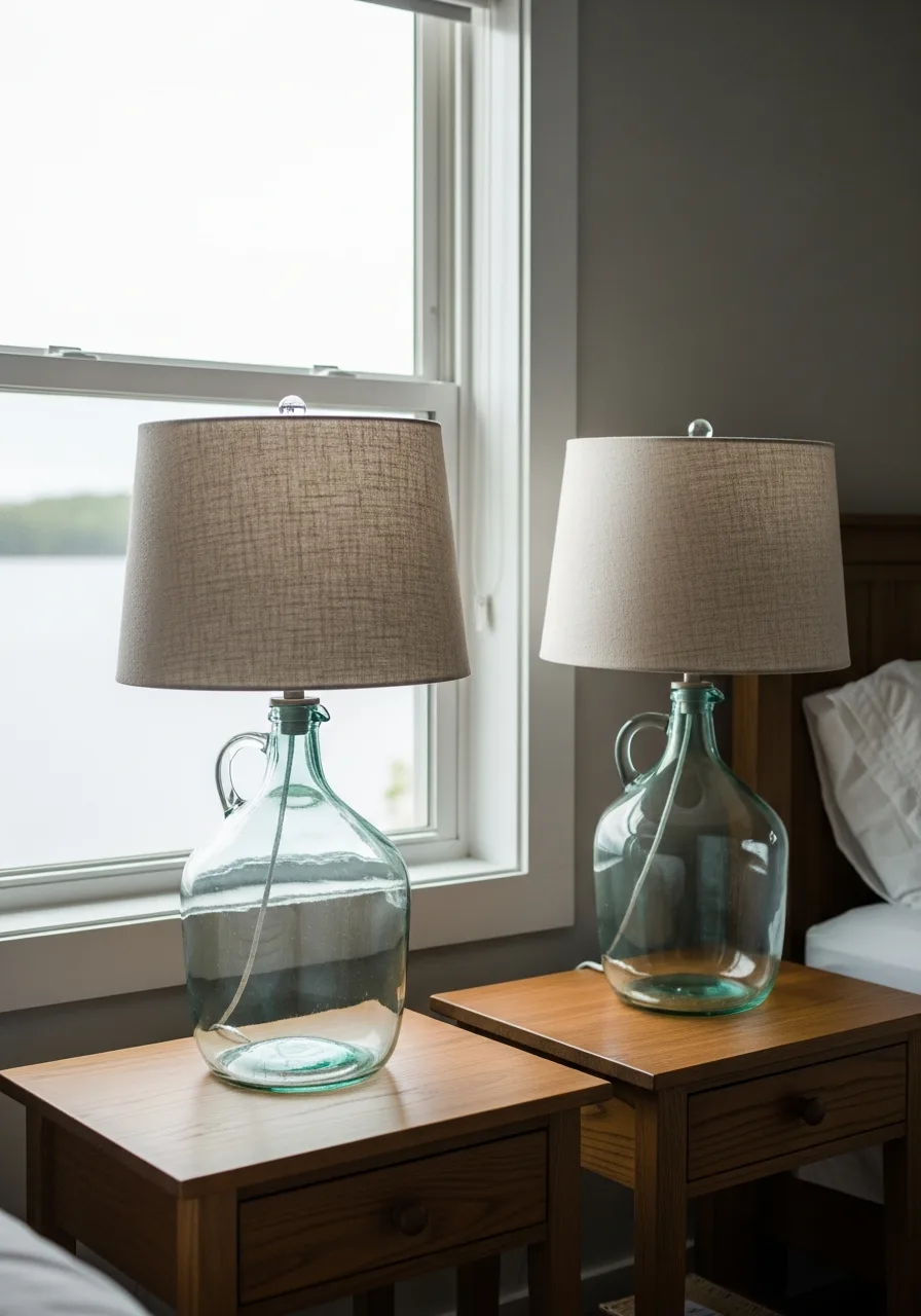 13. Transparent Glass Jug Lamps