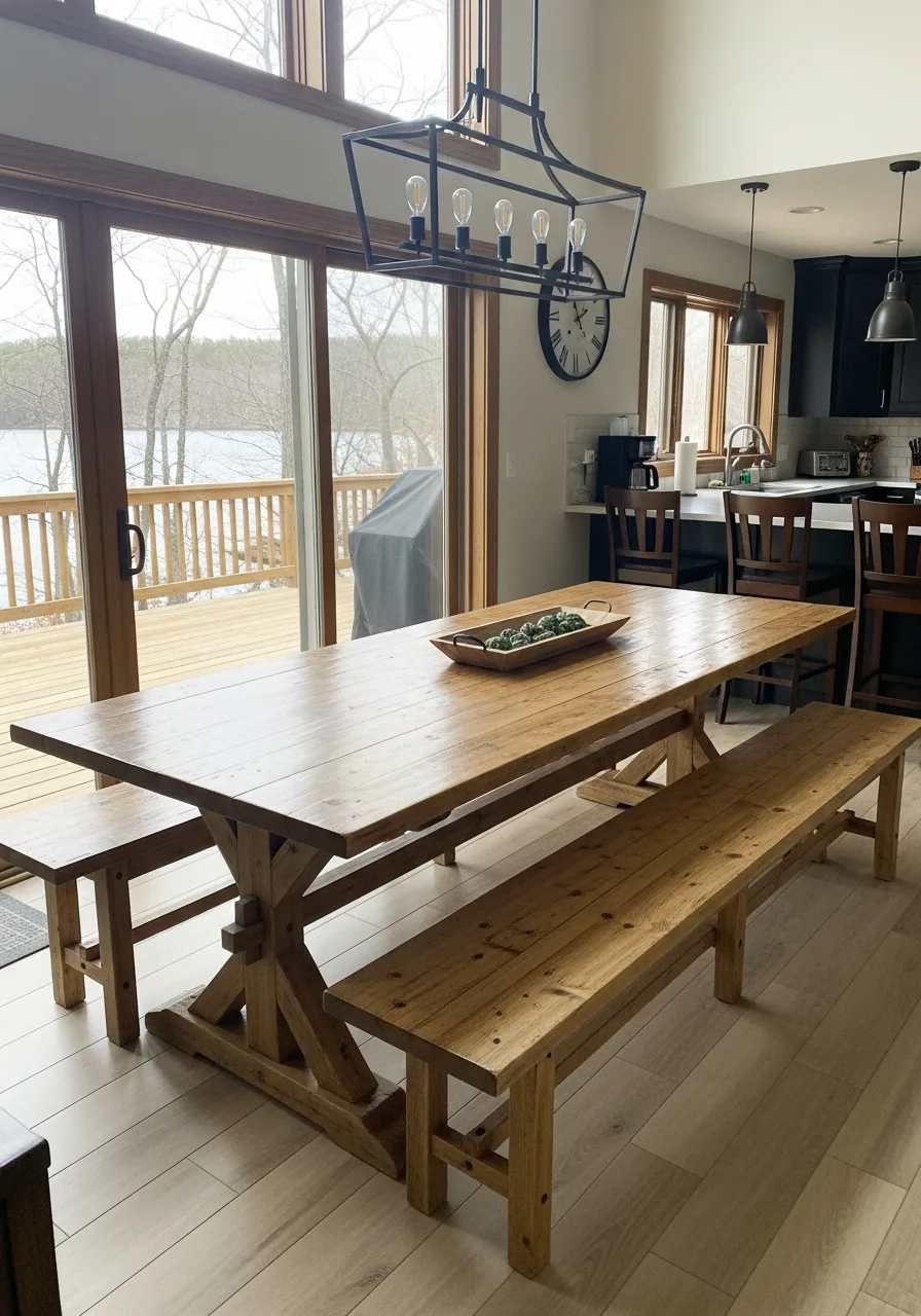 14. Long Trestle Dining Tables