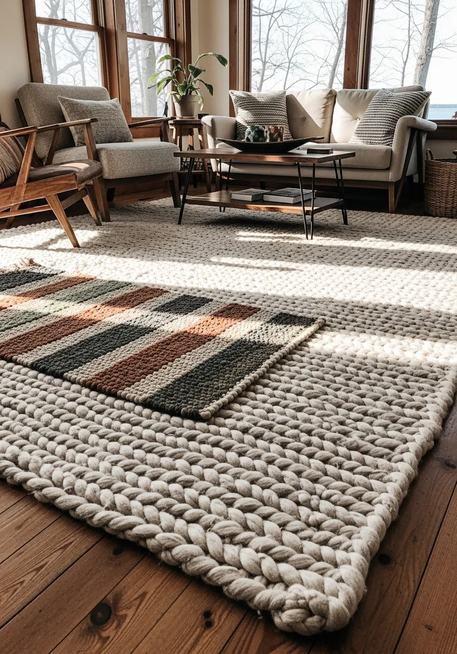 26. Textured Wool Area Rugs