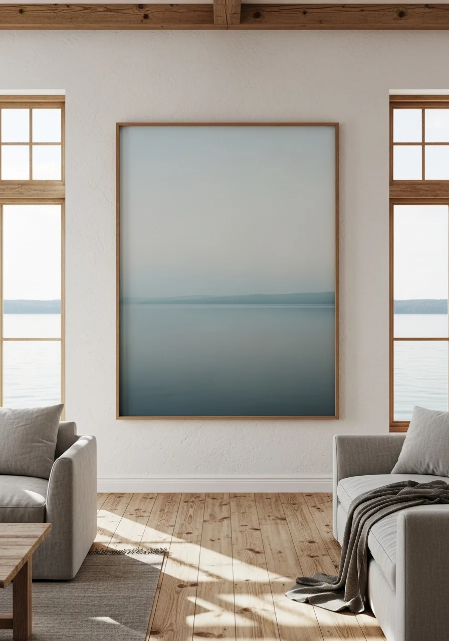 3. Oversized Minimalist Landscape Art
