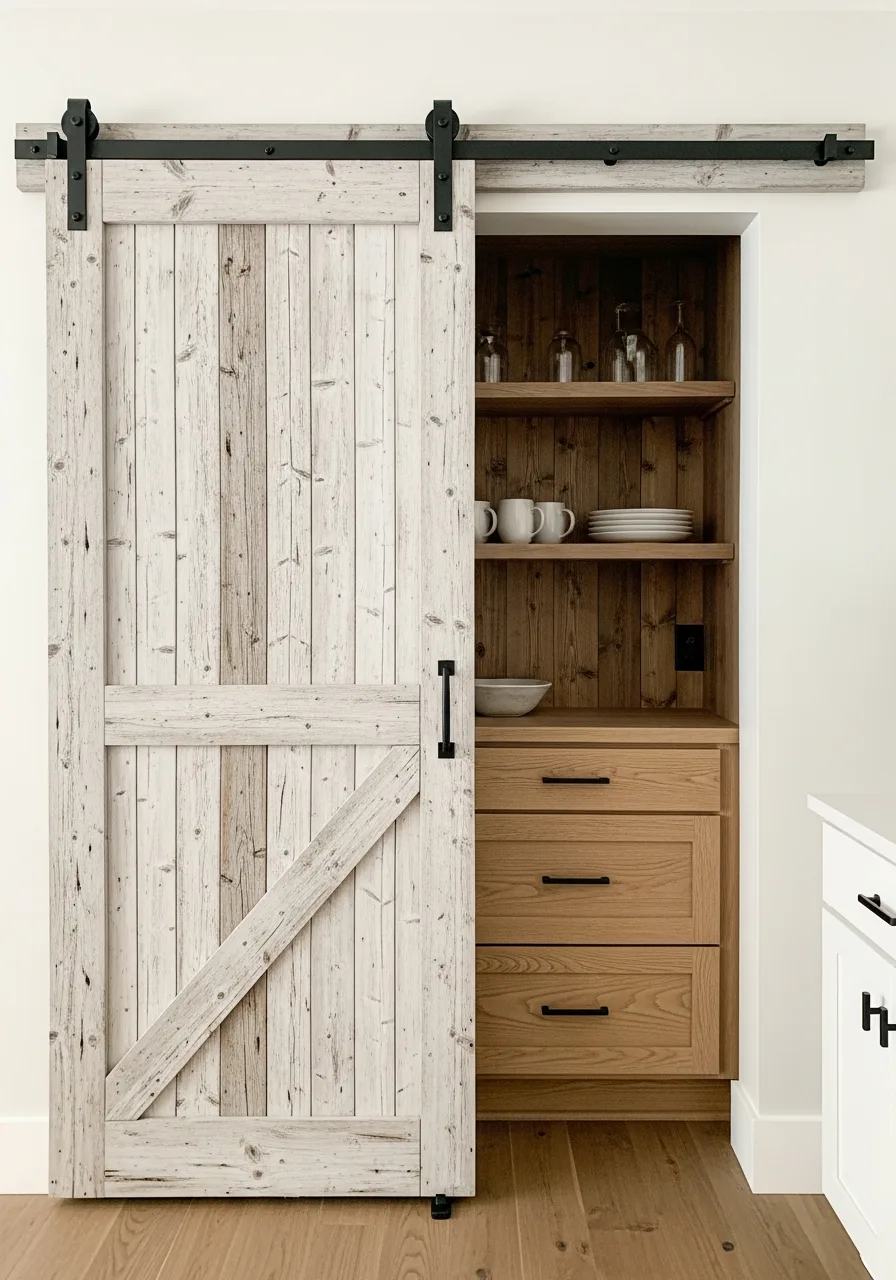 36. Weathered Wood Pantry Slider