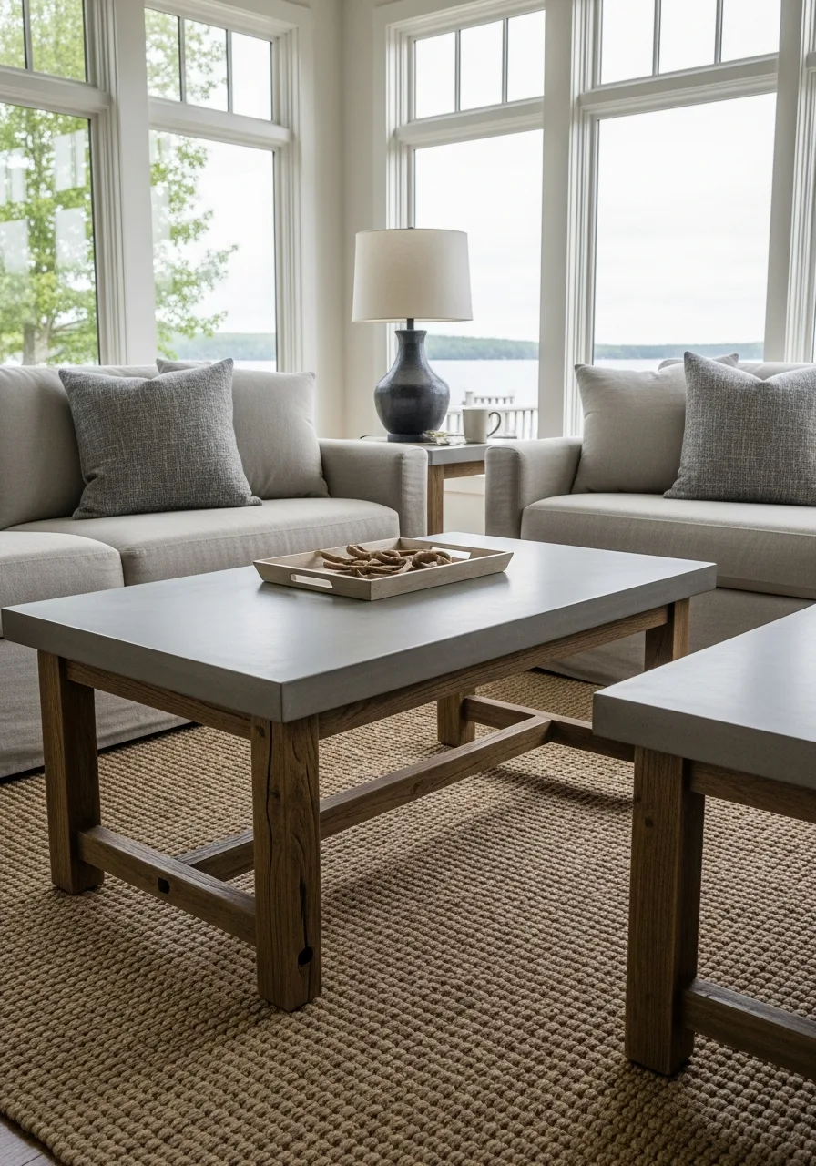 37. Concrete Top Coffee Tables