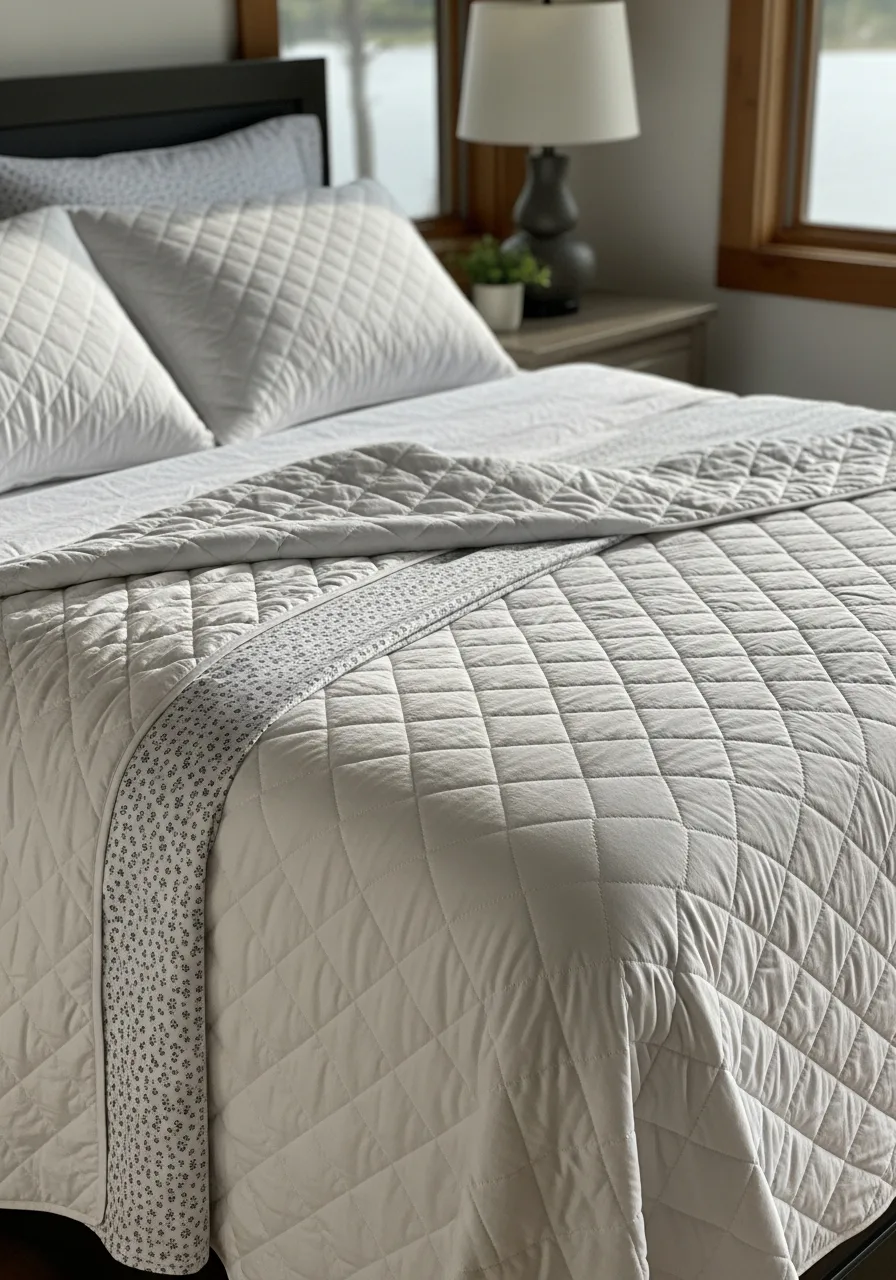 43. Quilted Cotton Bed Coverlets