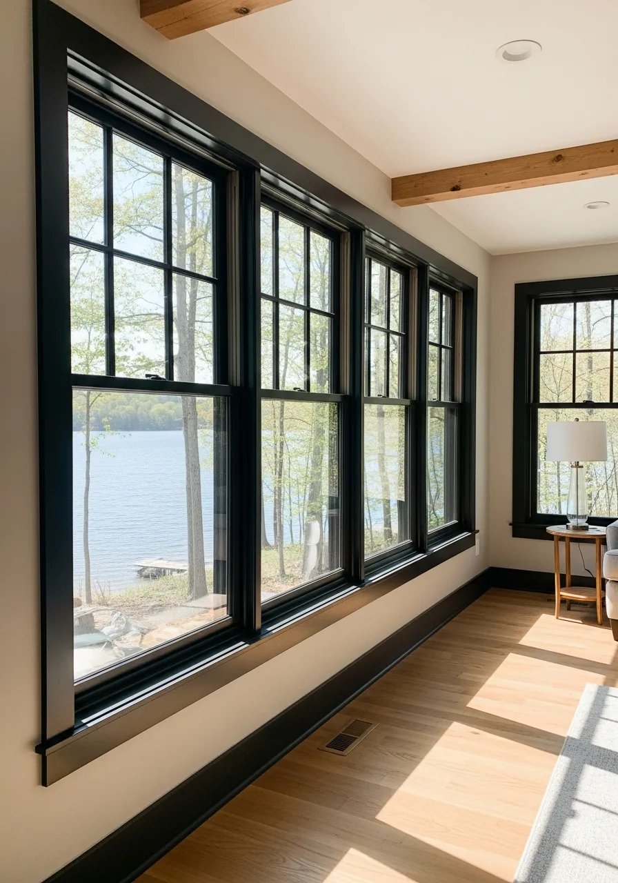 7. Matte Black Window Trim