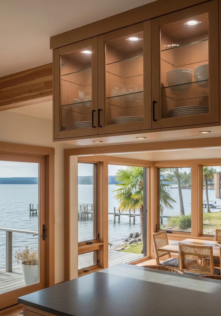 19. Glass Front Upper Cabinets