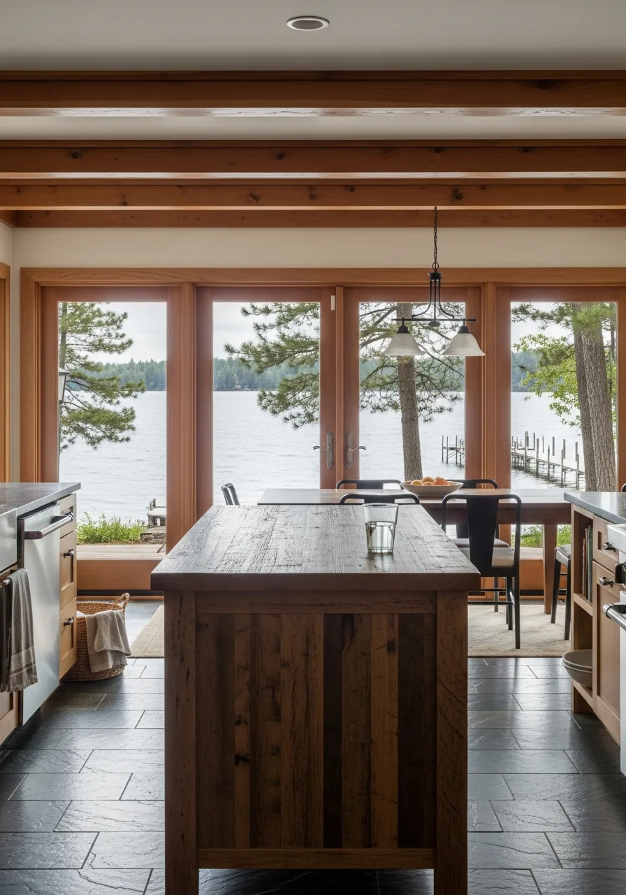 2. Reclaimed Wood Island