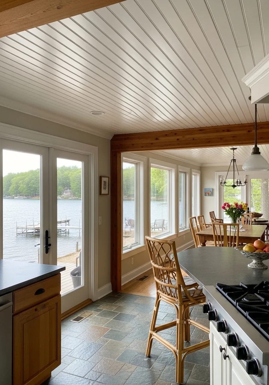 24. Classic White Beadboard Ceiling
