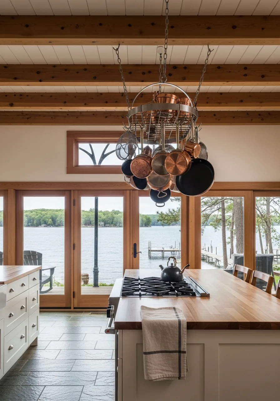 26. Hanging Copper Cookware