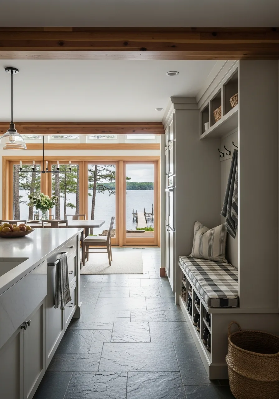 29. Integrated Kitchen Mudroom Bench