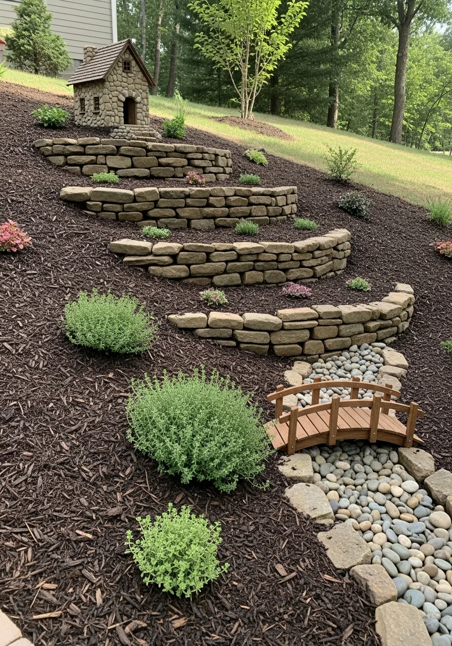 4. Multi-Level Hillside Garden