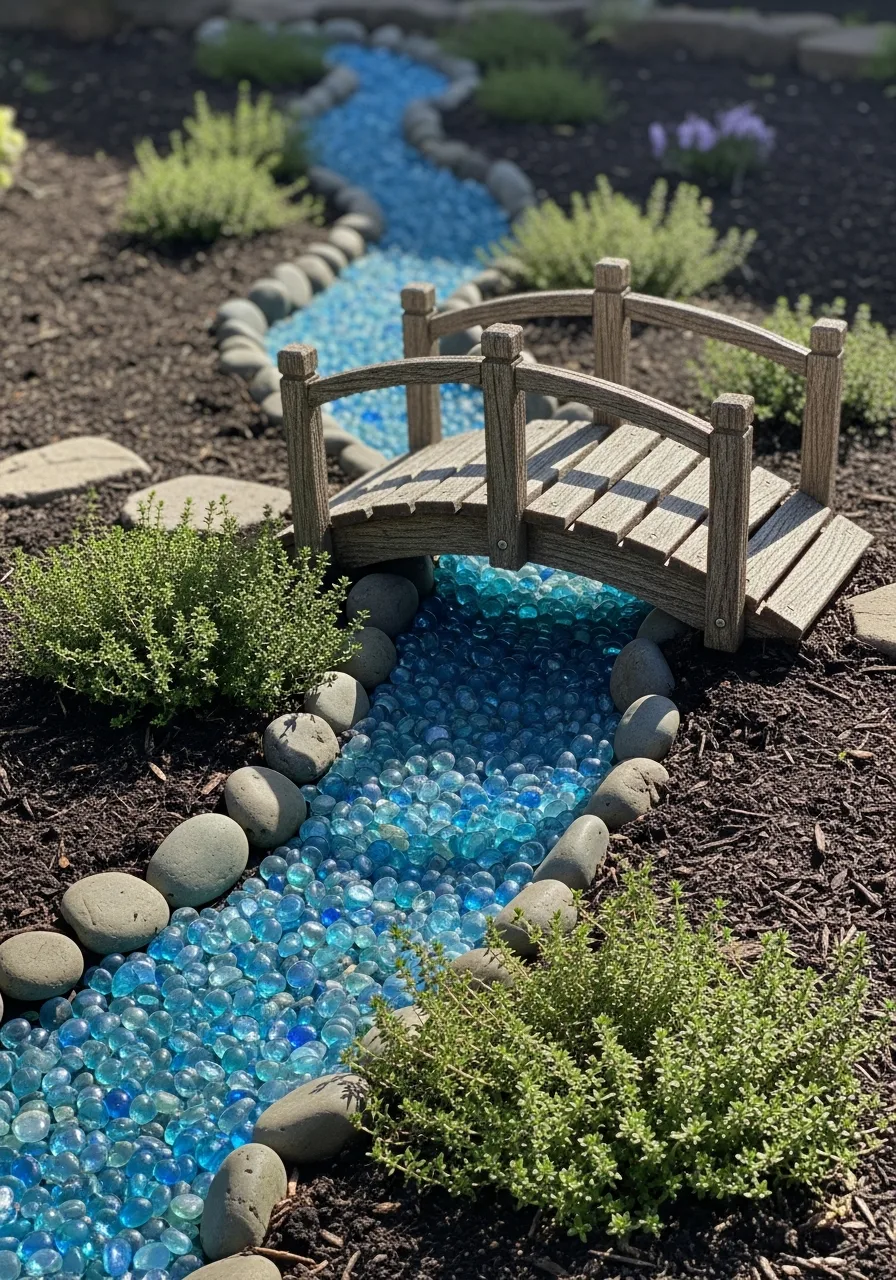8. Winding Blue Glass Stream
