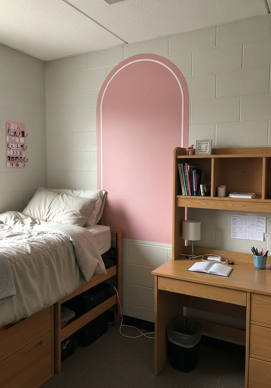 35. Pink Arch Wall Decal