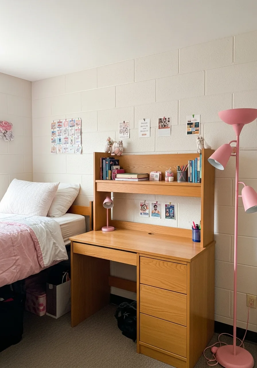 43. Pink Modern Floor Lamp