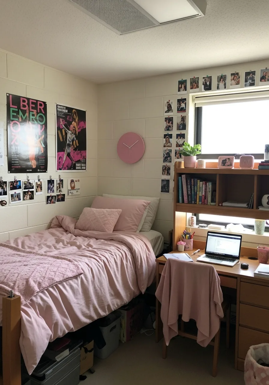 44. Pink Silent Wall Clock