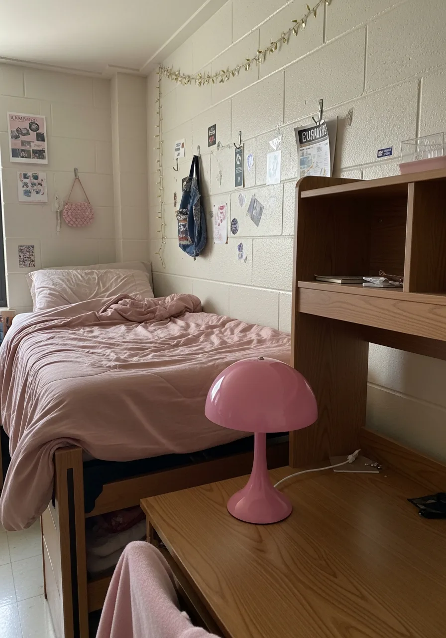 48. Pink Mushroom Desk Lamp
